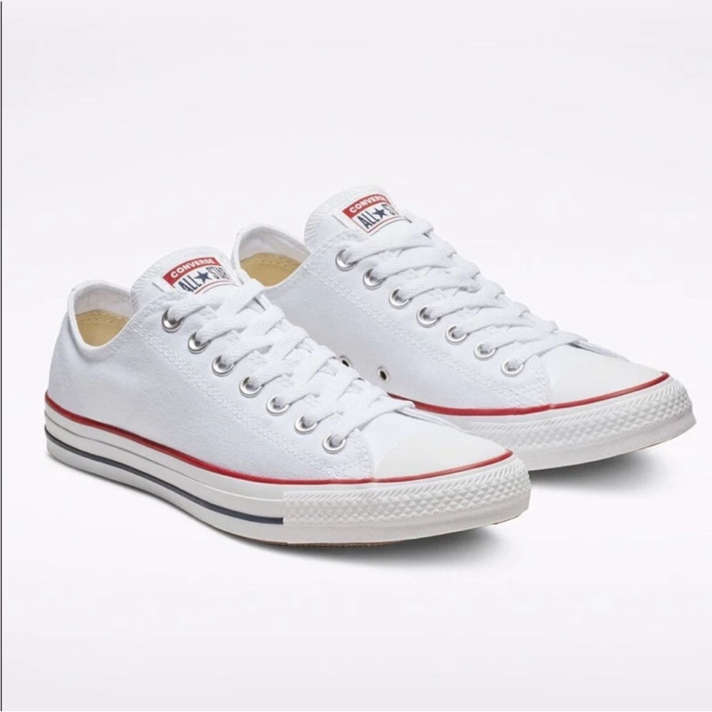 Worn once white chuck taylor all star converse low top sneakers size 6.5